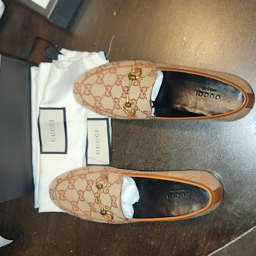 NIB Gucci Jordaan Loafers Silver Multi/ 35.5 - Picture 13 of 13